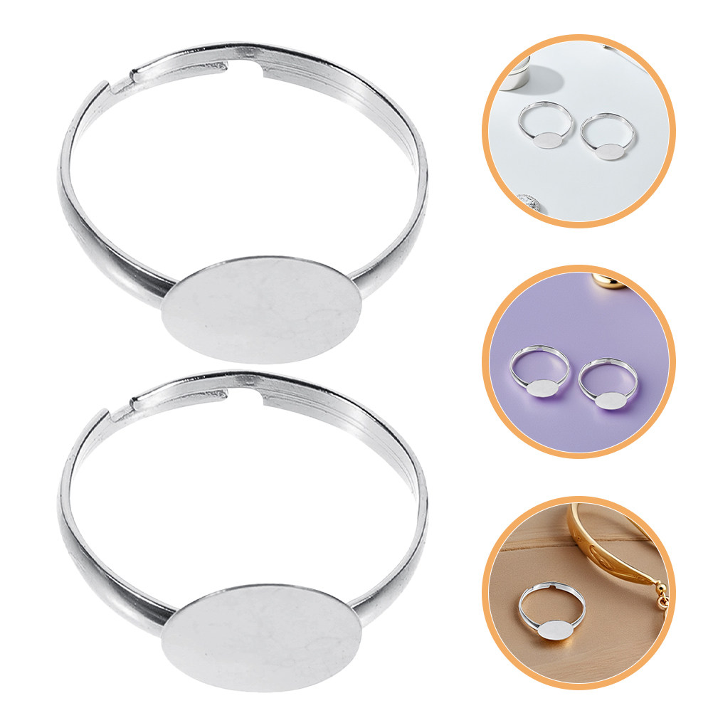 Ring Set Adjustable - 50 Adet Ayarlanabilir Düz Yüzük Tabanı