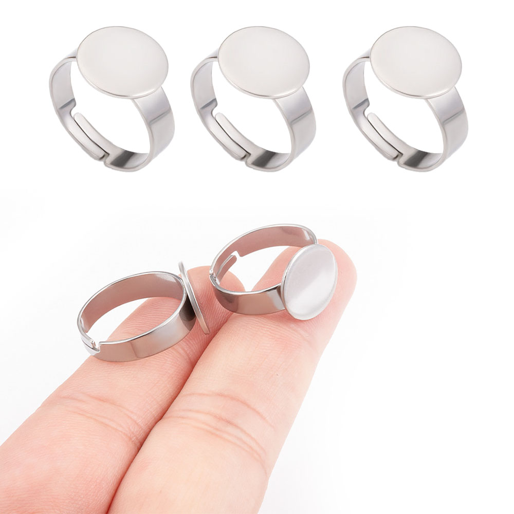 Ring Set Adjustable - 10 adet paslanmaz çelik yüzükler ayarlanabilir